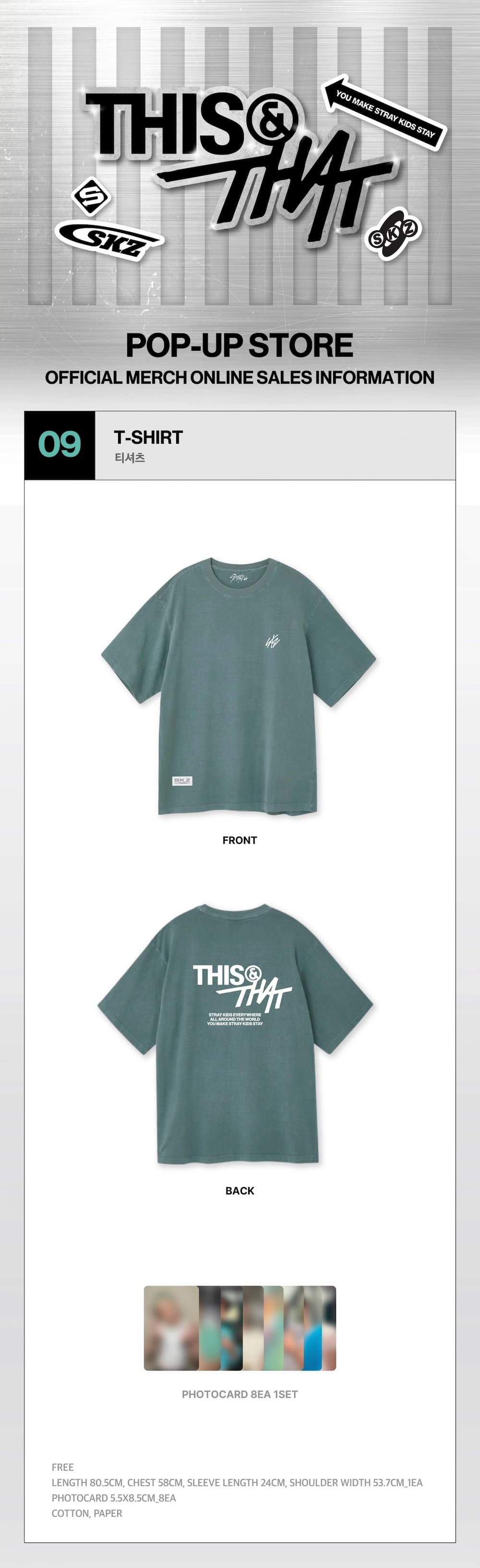 PRE-ORDER] STRAY KIDS - T-Shirt ['This & That' Pop-Up] [11535]